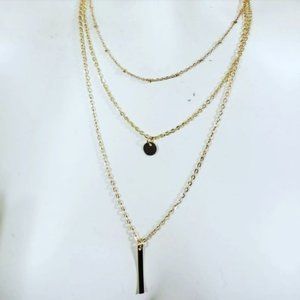 Trio Layered Chain Minimalist Golden Necklace